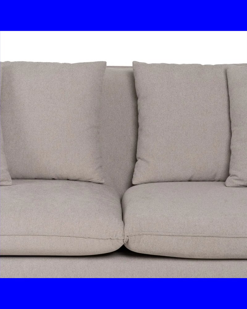 SOFÁ TAUPE TEJIDO SALÓN 237 X 91 X 78 CM