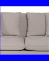 SOFÁ TAUPE TEJIDO SALÓN 237 X 91 X 78 CM