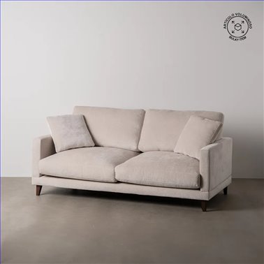 SOFÁ CREMA TEJIDO SALÓN 200 X 100 X 90 CM