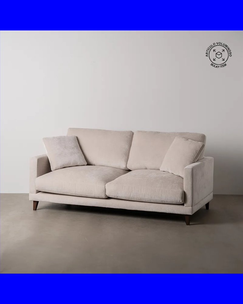 SOFÁ CREMA TEJIDO SALÓN 200 X 100 X 90 CM