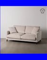 SOFÁ CREMA TEJIDO SALÓN 200 X 100 X 90 CM