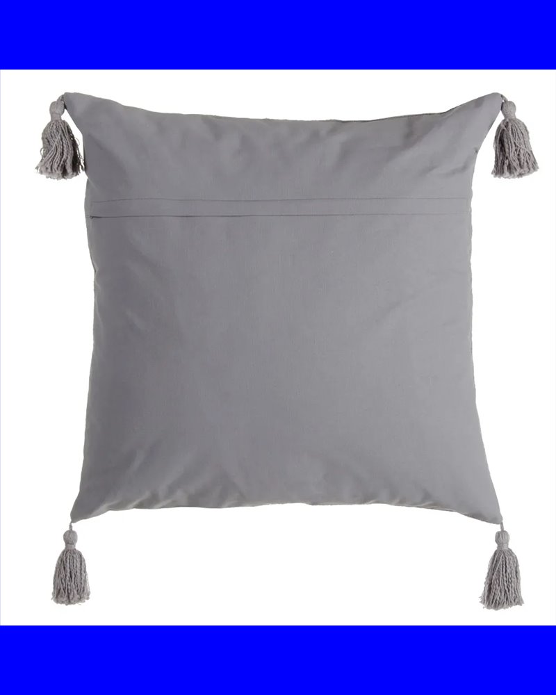 COJÍN GRIS 100% ALGODÓN DECORACIÓN 60 X 60 CM