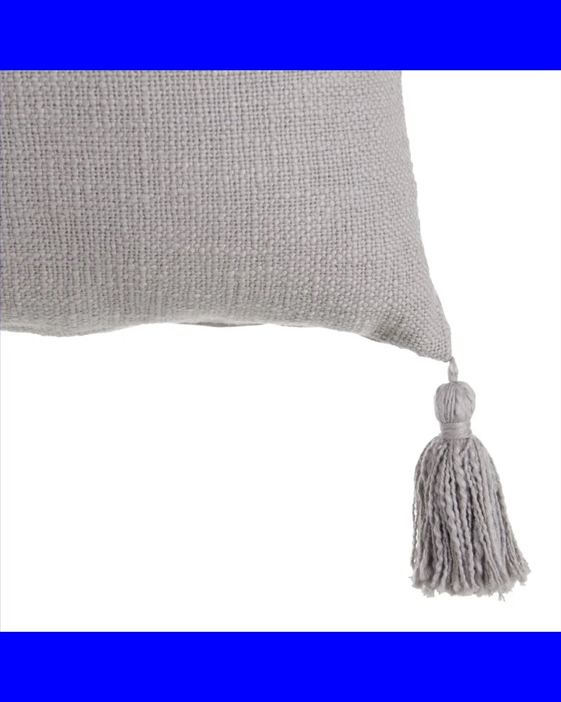 COJÍN GRIS 100% ALGODÓN DECORACIÓN 60 X 60 CM