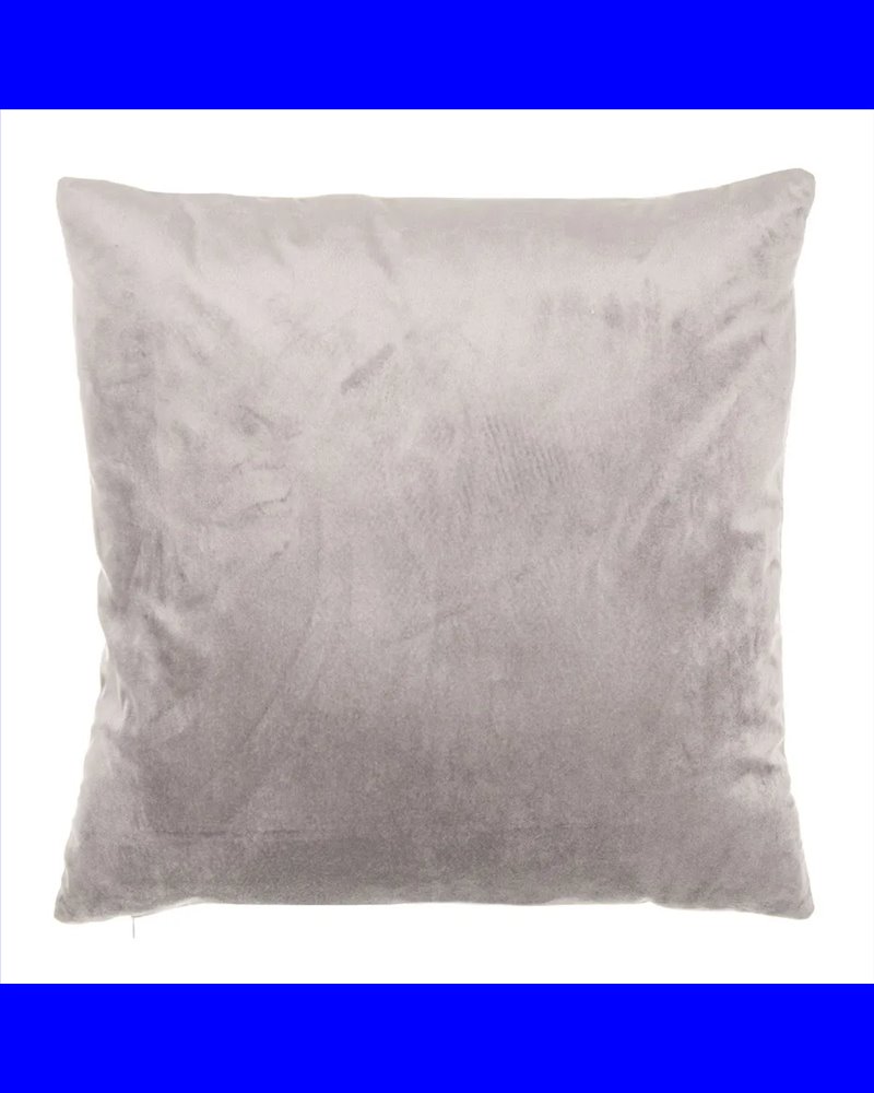 COJÍN GRIS TERCIOPELO TEXTIL/HOGAR 45 X 45 CM