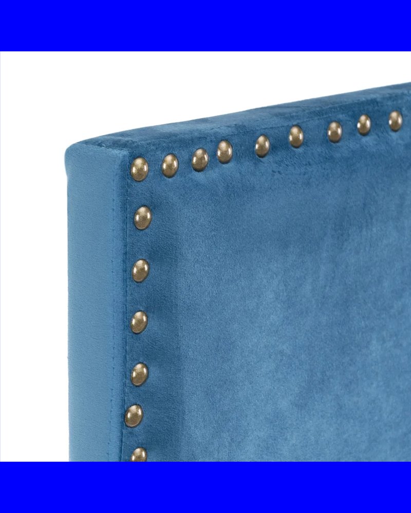 CABECERO AZUL TEJIDO DORMITORIO 160 X 6 X 60 CM