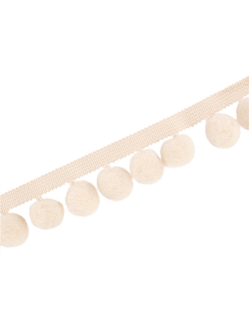 Pom Pom Braid Snow T7901 Pom Pom Braid Snow T7901