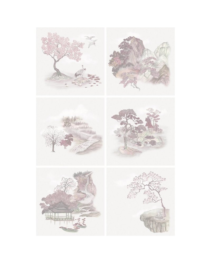 Tile Toile Pink 126-10035 Tile Toile Pink 126-10035