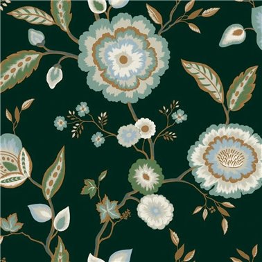 Dahlia Blooms Forest Seafoam GO8236