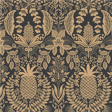 Pineapple Damask Black & Gold RF7483