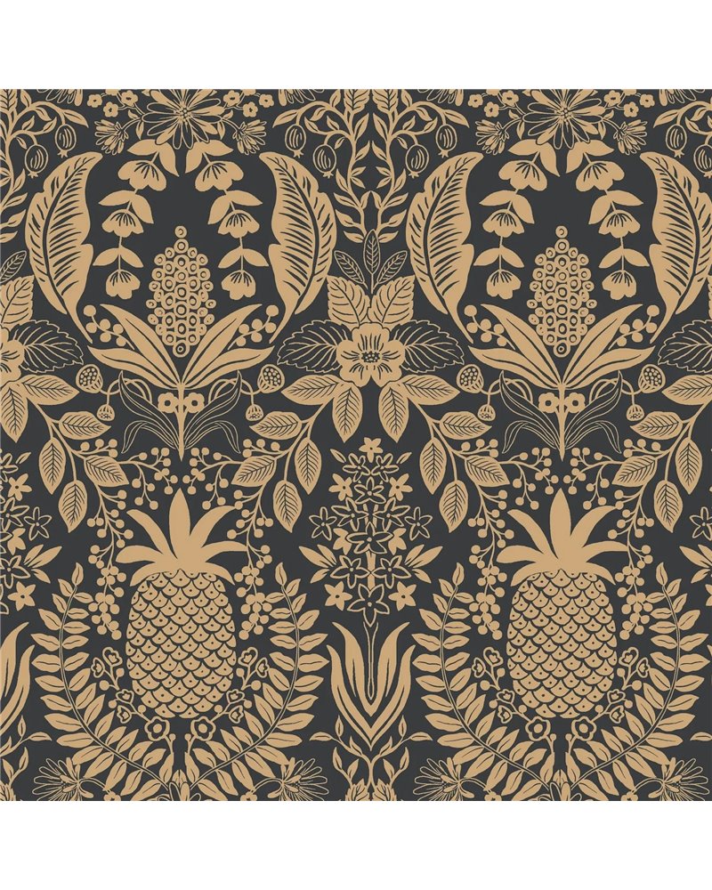 Pineapple Damask Black & Gold RF7483 Pineapple Damask Black & Gold RF7483
