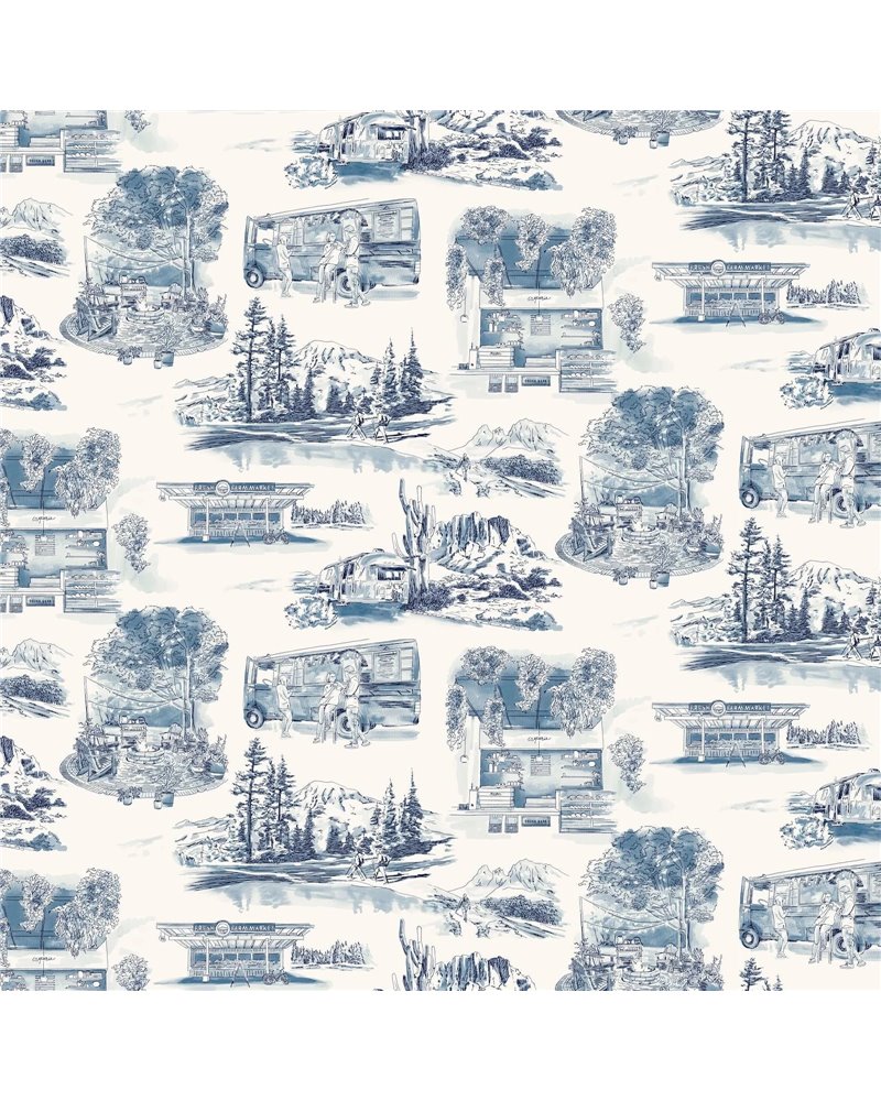 Modern Vista Toile Navy RT7862 Modern Vista Toile Navy RT7862