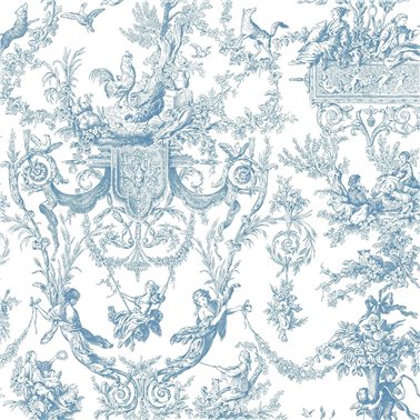 Old World Toile Blue White AT4241