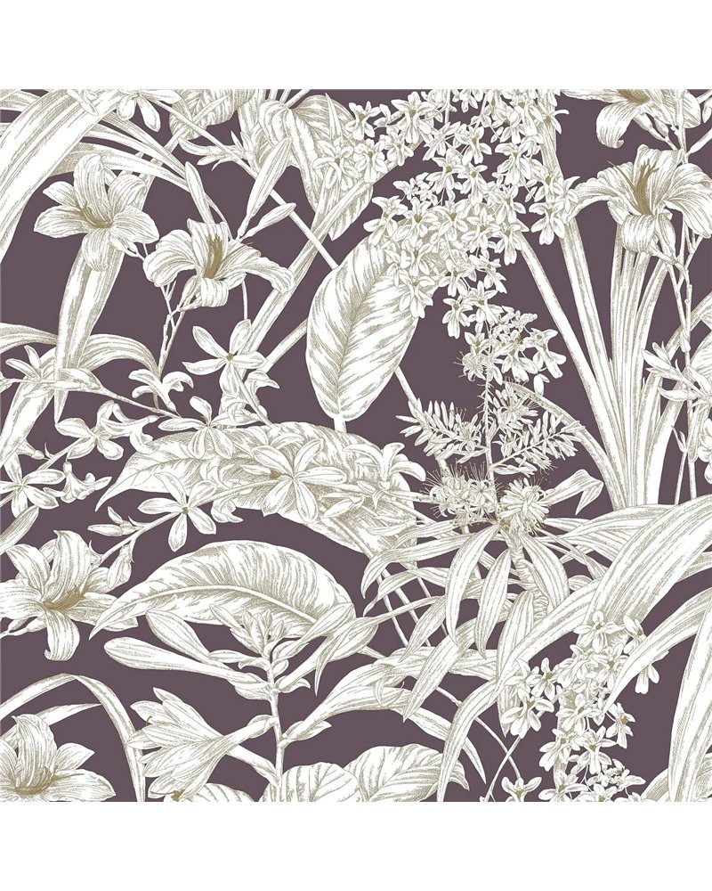 Orchid Conservatory Toile Mulberry RT7881 Orchid Conservatory Toile Mulberry RT7881