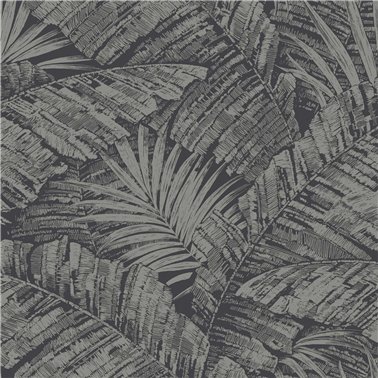 Palm Cove Toile Silver Black RT7923