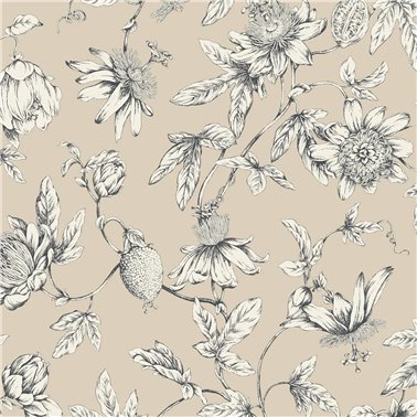 Passion Flower Toile Beige RT7854