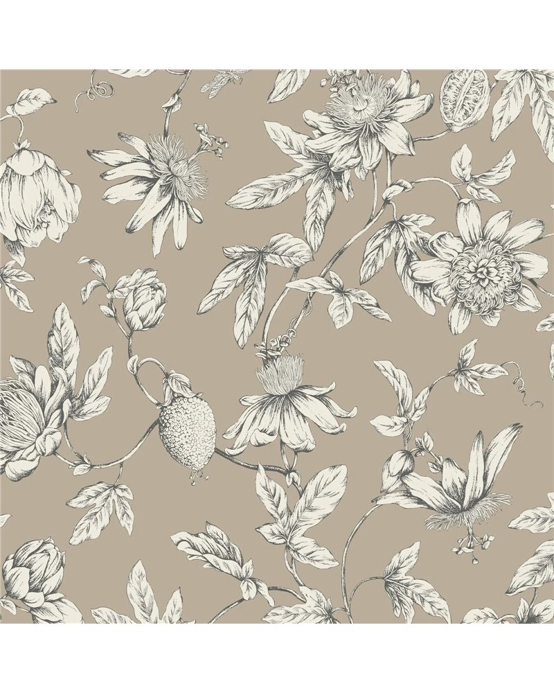 Passion Flower Toile Linen RT7852 Passion Flower Toile Linen RT7852