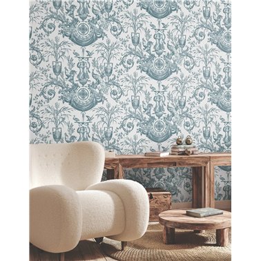 Avian Fountain Toile Jade...