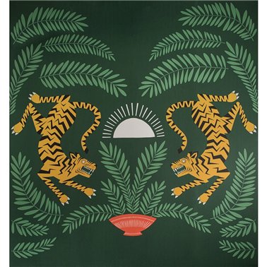 Tigers & Plants Green MISP1398