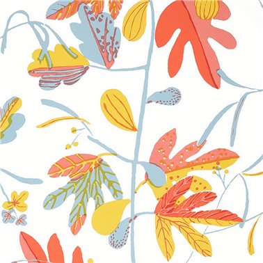 Matisse Leaf Coral and Yellow T16206