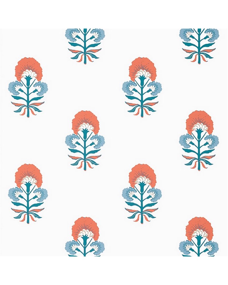 Tybee Bud French Blue and Coral T16213 Tybee Bud French Blue and Coral T16213