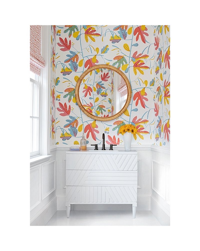 Matisse Leaf Coral and Yellow T16206