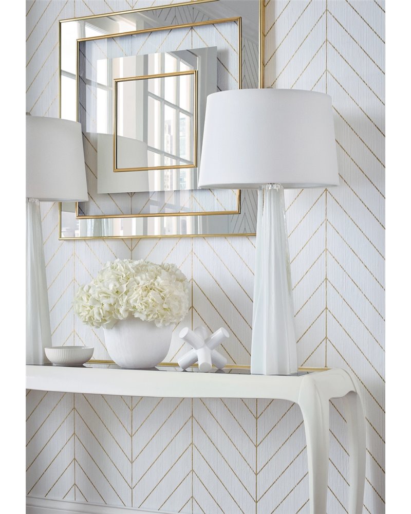 Land Bridge White and Metallic Gold T41005