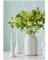 Spring Blooms Metallic Silver On Taupe T41053