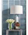 Wood Panel White and Metallic Pewter T41000