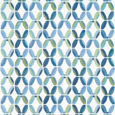 Passageway Embroidery Blue and Green W745000